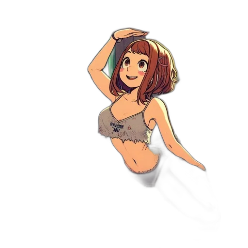 dress, hair, staff, creature transparent PNG cut-out