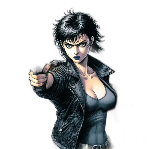 jacket, weapon, comic book art, concept art transparent PNG cut-out
