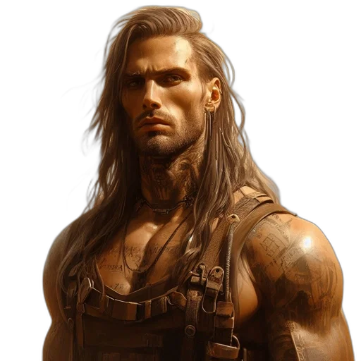 hair, fantasy art, concept art, photorealistic transparent PNG cut-out