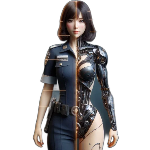 robot, concept art, 3d render, comic book art transparent PNG cut-out