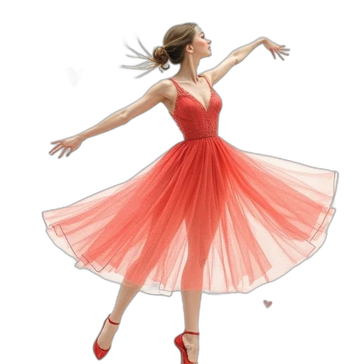 dress, shoes, concept art, photorealistic transparent PNG cut-out