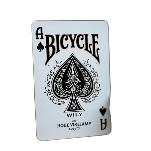 close-up, bicycle-themed, playing, card transparent PNG cut-out