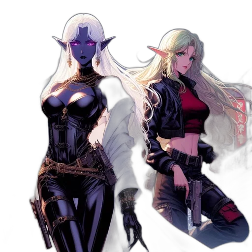 concept art, comic book art, fantasy art, cyberpunk transparent PNG cut-out