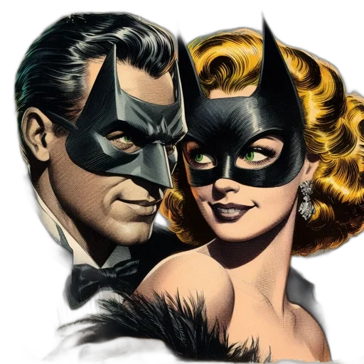 mask, comic book art, concept art, photorealistic transparent PNG cut-out