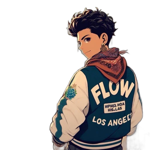 jacket, staff, concept art, pixel art transparent PNG cut-out
