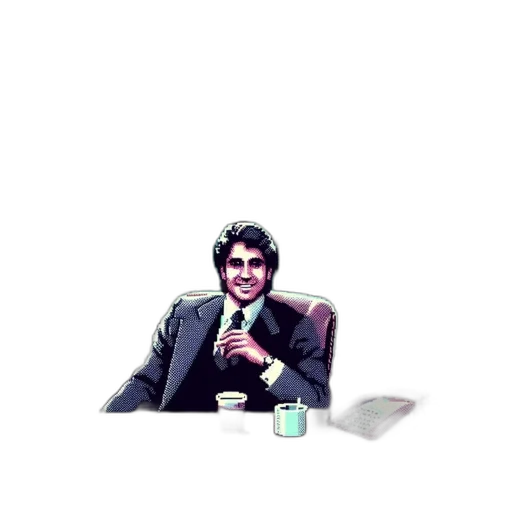 furniture, staff, cartoon, vaporwave transparent PNG cut-out