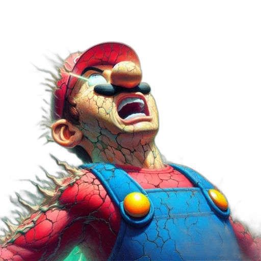 creature, face, animal, 3d render transparent PNG cut-out