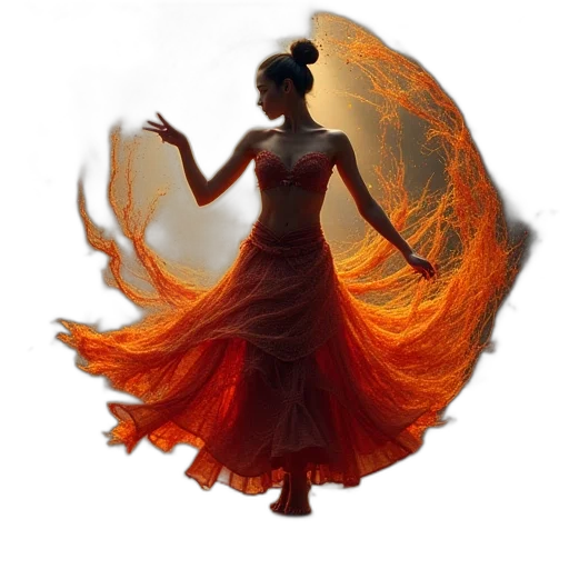 dress, mask, fantasy art, oil painting transparent PNG cut-out