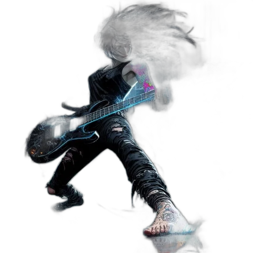 sword, weapon, hair, jacket transparent PNG cut-out