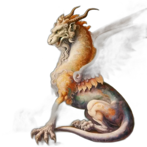 dragon, staff, creature, animal transparent PNG cut-out