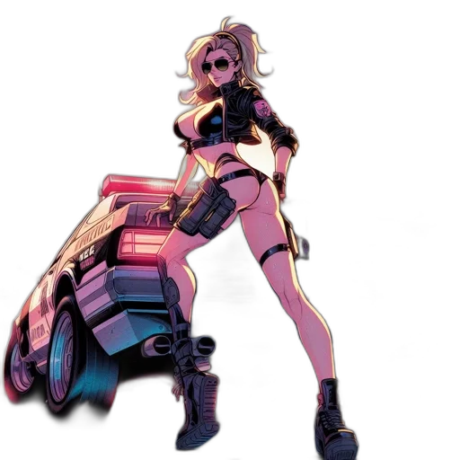weapon, robot, concept art, cyberpunk transparent PNG cut-out