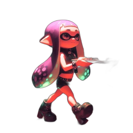 weapon, staff, dress, creature transparent PNG cut-out