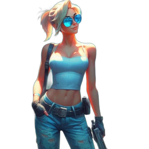 weapon, jacket, concept art, cyberpunk transparent PNG cut-out