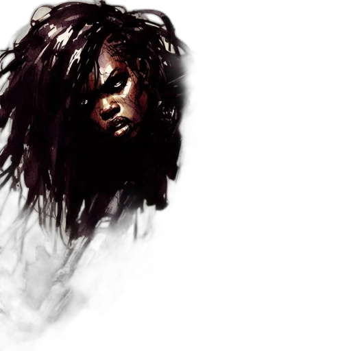 hair, face, concept art, comic book art transparent PNG cut-out