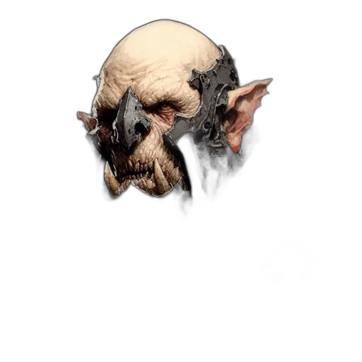 face, mask, creature, staff transparent PNG cut-out