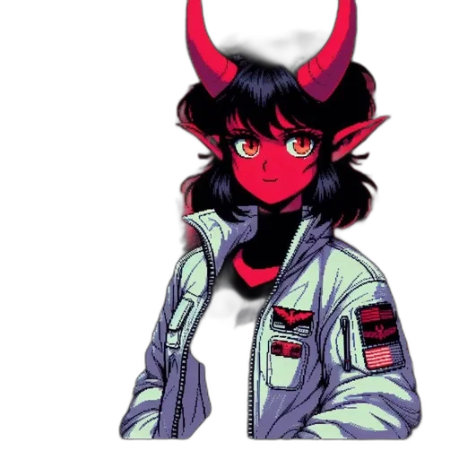 jacket, mask, staff, creature transparent PNG cut-out
