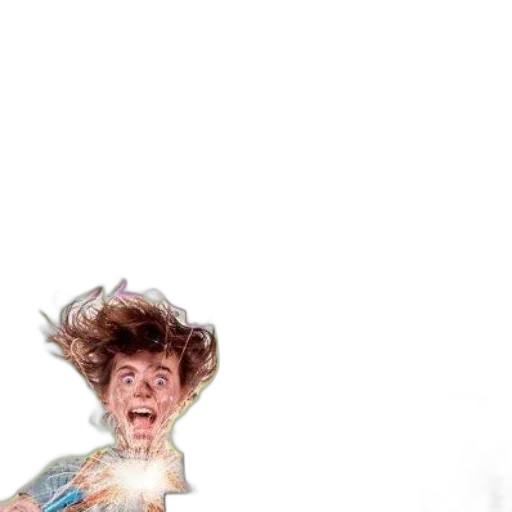 hair, staff, creature, face transparent PNG cut-out