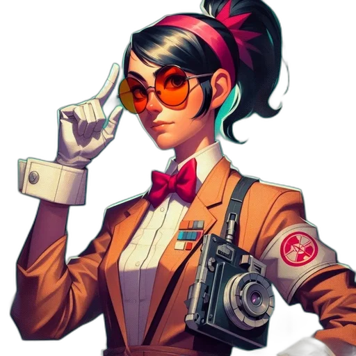 staff, jacket, weapon, face transparent PNG cut-out