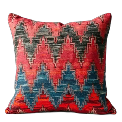 red, colorful, vibrant, pillow transparent PNG cut-out