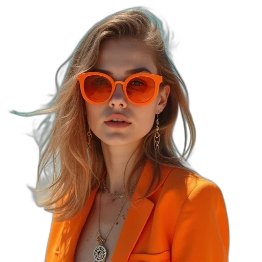 jacket, face, hair, jewelry transparent PNG cut-out