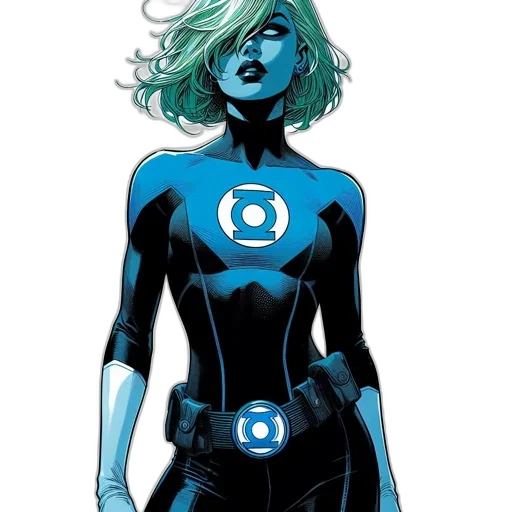 comic book art, concept art, cartoon, blue transparent PNG cut-out