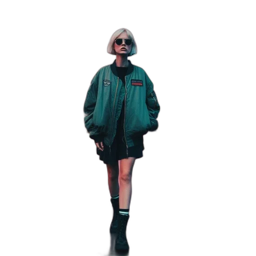 jacket, dress, umbrella, staff transparent PNG cut-out