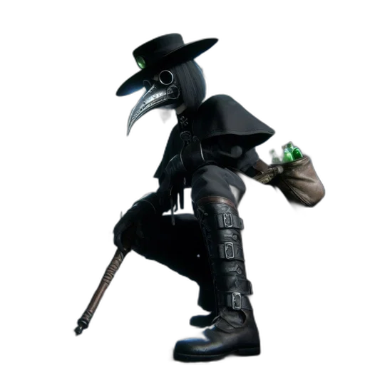 staff, hat, weapon, mask transparent PNG cut-out