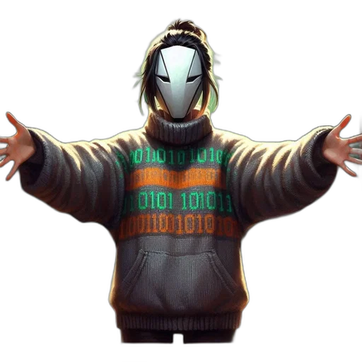 jacket, mask, robot, face transparent PNG cut-out