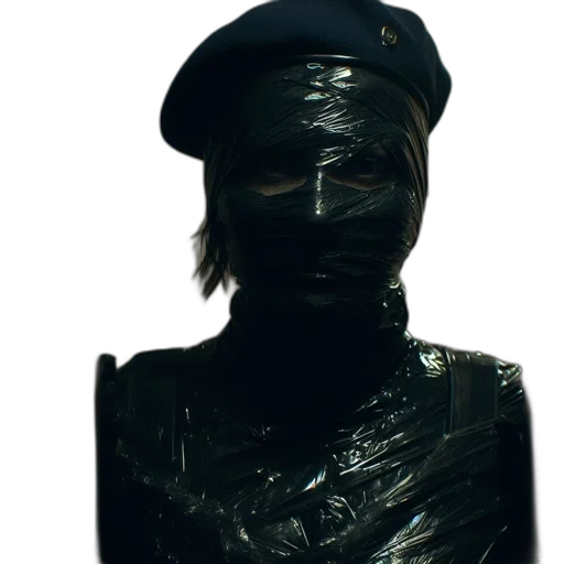 mask, face, hat, staff transparent PNG cut-out