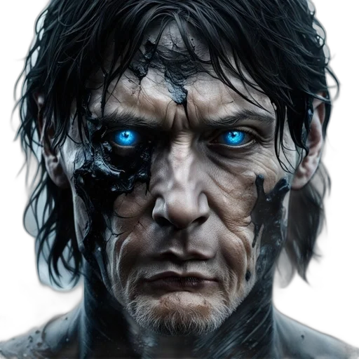 face, mask, robot, creature transparent PNG cut-out