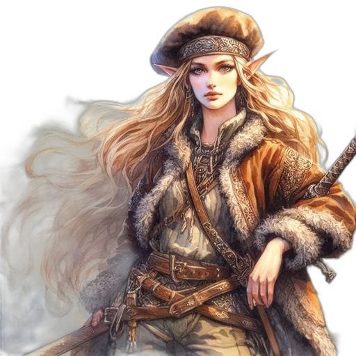 fantasy art, concept art, photorealistic, watercolor transparent PNG cut-out