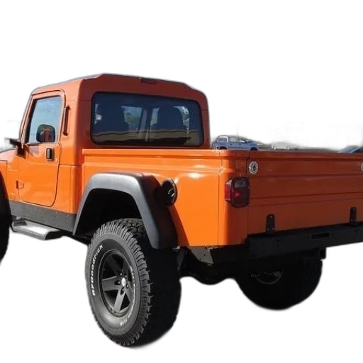 car, 3d render, orange, jeep transparent PNG cut-out