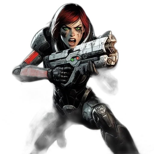 weapon, concept art, comic book art, cyberpunk transparent PNG cut-out