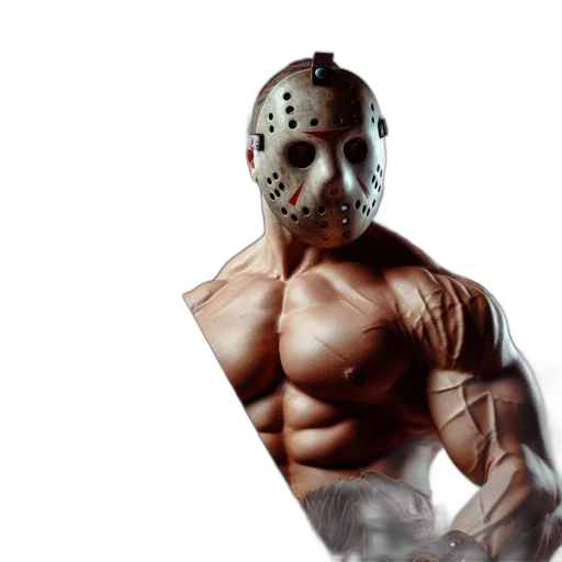mask, creature, 3d render, concept art transparent PNG cut-out