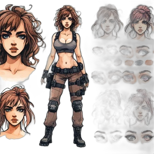 concept art, fantasy art, comic book art, anime transparent PNG cut-out