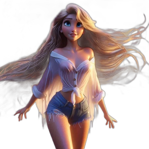 dress, hair, fantasy art, concept art transparent PNG cut-out