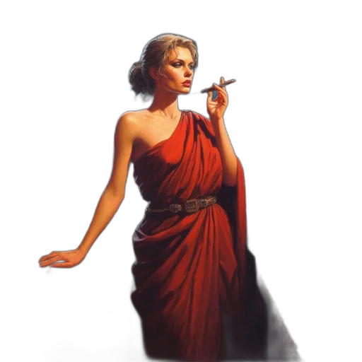dress, staff, weapon, jewelry transparent PNG cut-out
