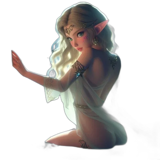 dress, staff, dragon, creature transparent PNG cut-out