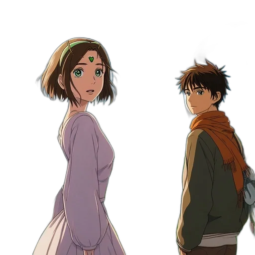 dress, anime, concept art, cartoon transparent PNG cut-out