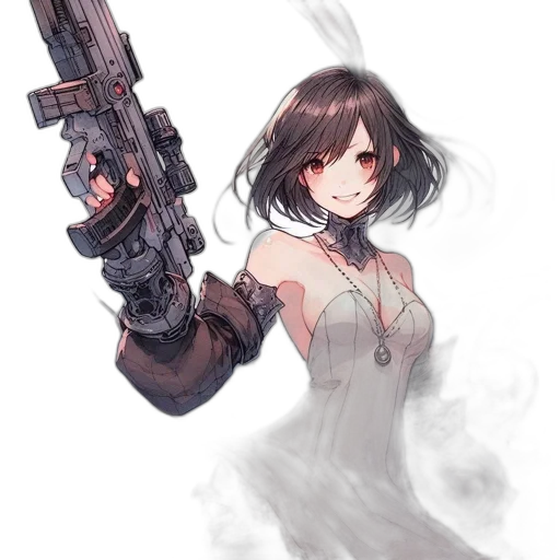 weapon, dress, staff, robot transparent PNG cut-out