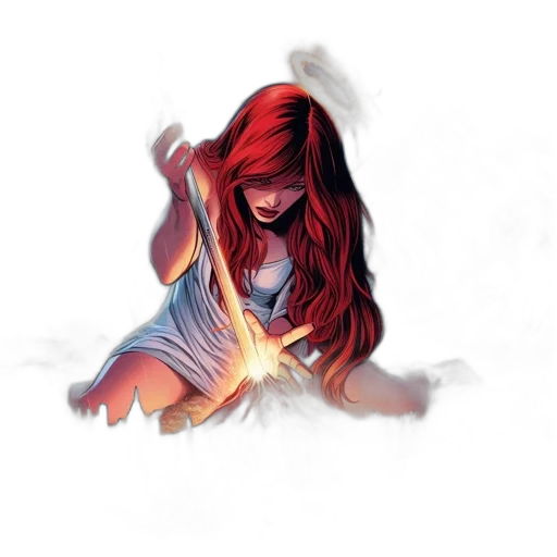 weapon, staff, fantasy art, comic book art transparent PNG cut-out