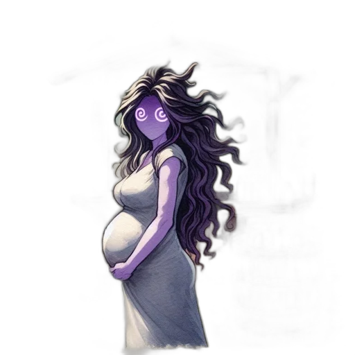 dress, hair, creature, dragon transparent PNG cut-out