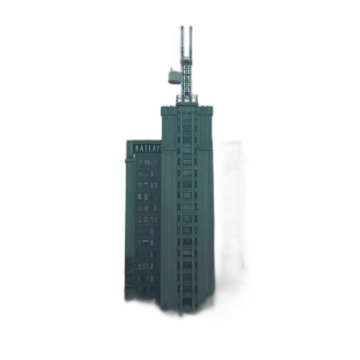 building, 3d render, concept art, photorealistic transparent PNG cut-out