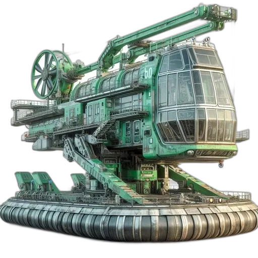 weapon, robot, 3d render, concept art transparent PNG cut-out