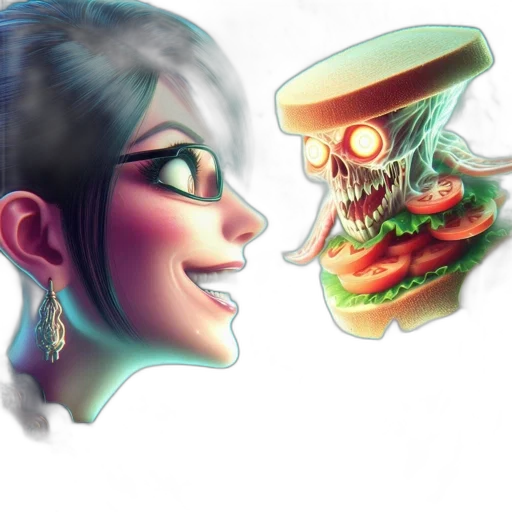 food, face, concept art, fantasy art transparent PNG cut-out