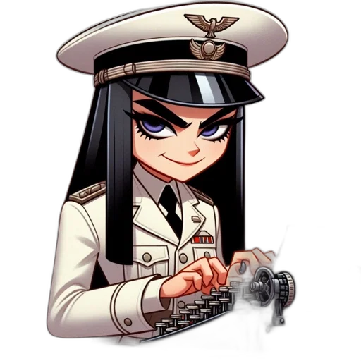weapon, staff, robot, hat transparent PNG cut-out