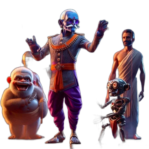 mask, concept art, 3d render, fantasy art transparent PNG cut-out