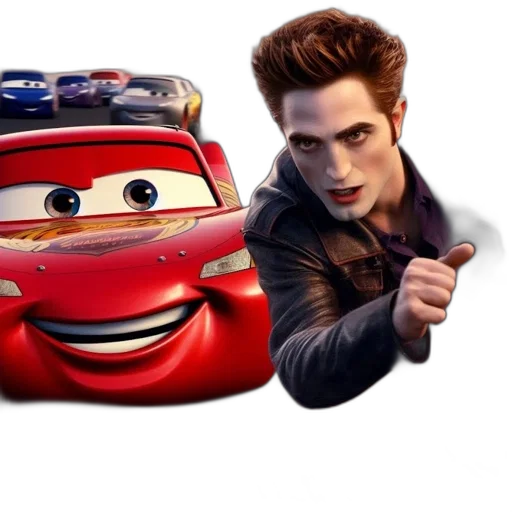 car, jacket, face, 3d render transparent PNG cut-out