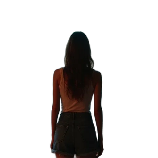 dress, jacket, hair, staff transparent PNG cut-out