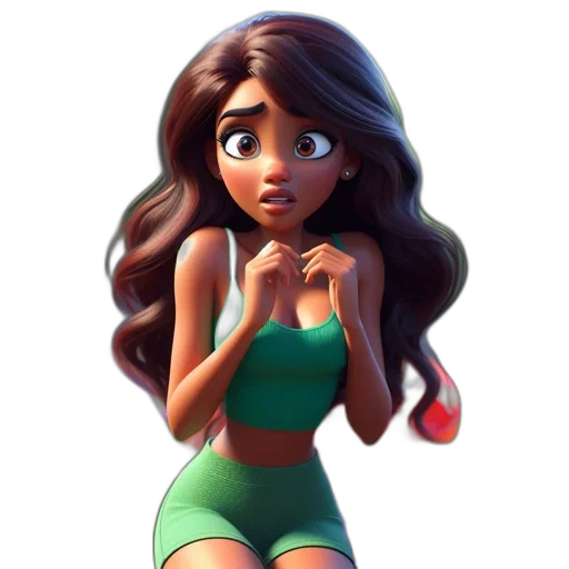 dress, concept art, 3d render, cartoon transparent PNG cut-out